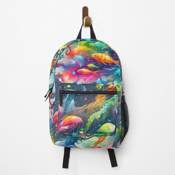 Item preview, Magnetic, colorful ocean chaos made of jellyfish, fish, and seahorses. designed and sold by Szpaku desart .