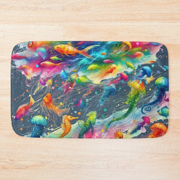 Item preview, Magnetic, colorful ocean chaos made of jellyfish, fish, and seahorses. designed and sold by Szpaku desart .