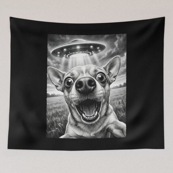 Item preview, Vintage Chihuahua UFO Alien Dog Mom Dad Lover designed and sold by TerryConnells.