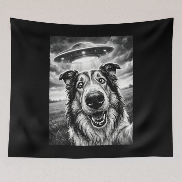 Item preview, Vintage Collie UFO Alien Dog Mom Dad Lover designed and sold by TerryConnells.