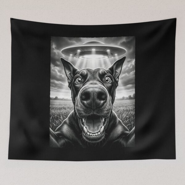 Item preview, Vintage Doberman Pinscher UFO Alien Dog Mom Dad Lover designed and sold by TerryConnells.