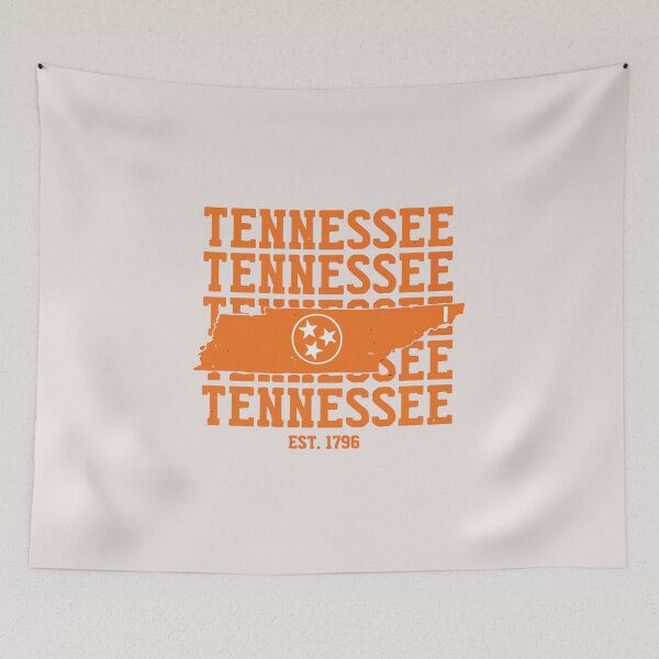 Item preview, Vintage Tennessee State Map Orange Est 1796 TN Pride Retro Travel Souvenir Design designed and sold by BrookePage271.