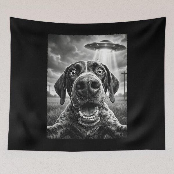 Item preview, Vintage German Shorthaired Pointer UFO Alien Dog Mom Dad Lover designed and sold by TerryConnells.