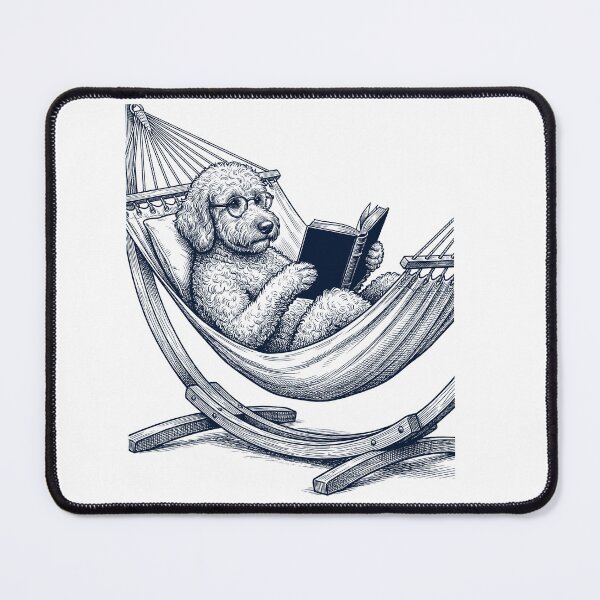 Item preview, Vintage Goldendoodle Reading Book Summer Hammock Dog Lover designed and sold by DoodleTortle.