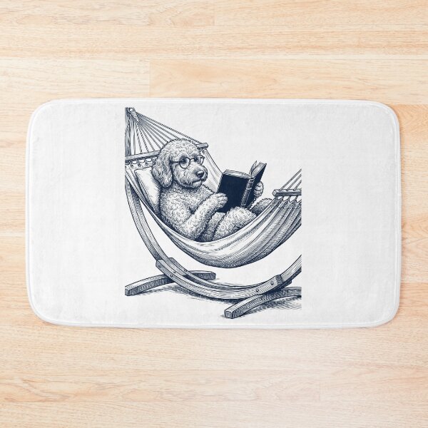 Item preview, Vintage Goldendoodle Reading Book Summer Hammock Dog Lover designed and sold by DoodleTortle.