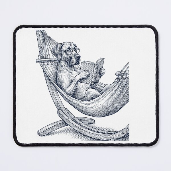 Item preview, Vintage Great Dane Reading Book Summer Hammock Dog Lover designed and sold by DoodleTortle.