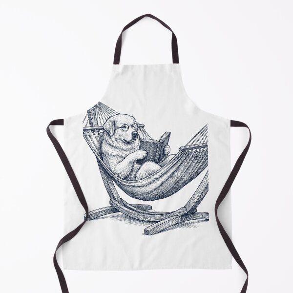 Item preview, Vintage Great Pyrenees Reading Book Summer Hammock Dog Lover designed and sold by DoodleTortle.