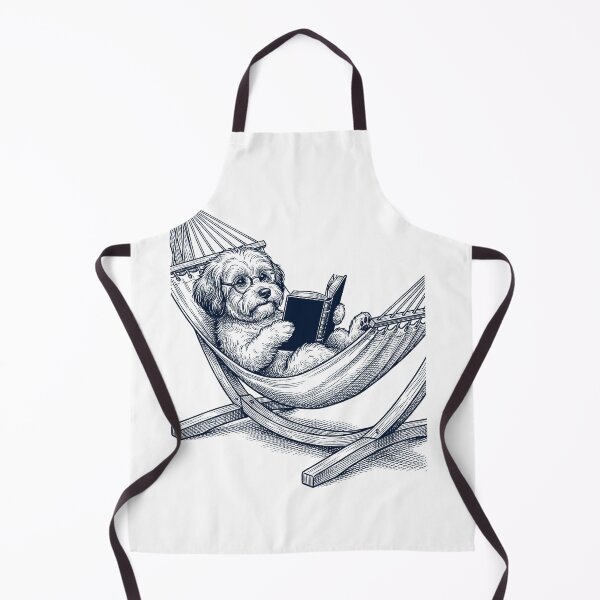 Item preview, Vintage Havanese Reading Book Summer Hammock Dog Lover designed and sold by DoodleTortle.