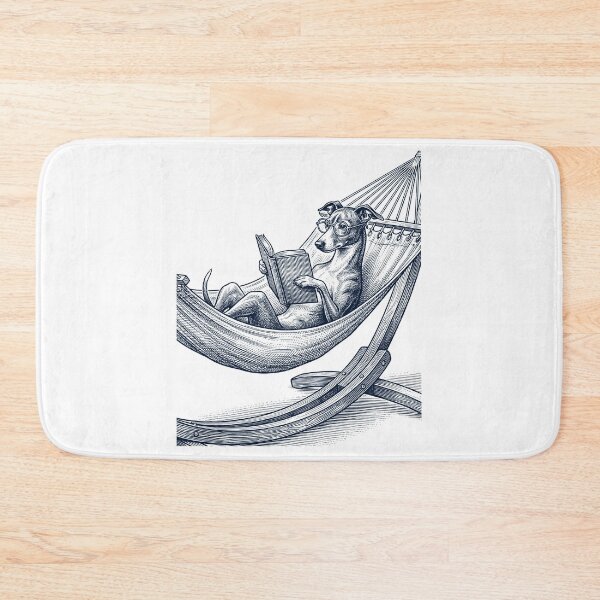 Item preview, Vintage Italian Greyhound Reading Book Summer Hammock Dog Lover designed and sold by DoodleTortle.