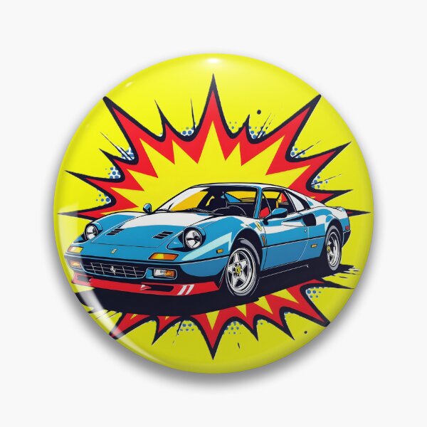 Item preview, Retro Blue Ferrari Pop Art Comic Style Illustration designed and sold by rgagliardi2017.