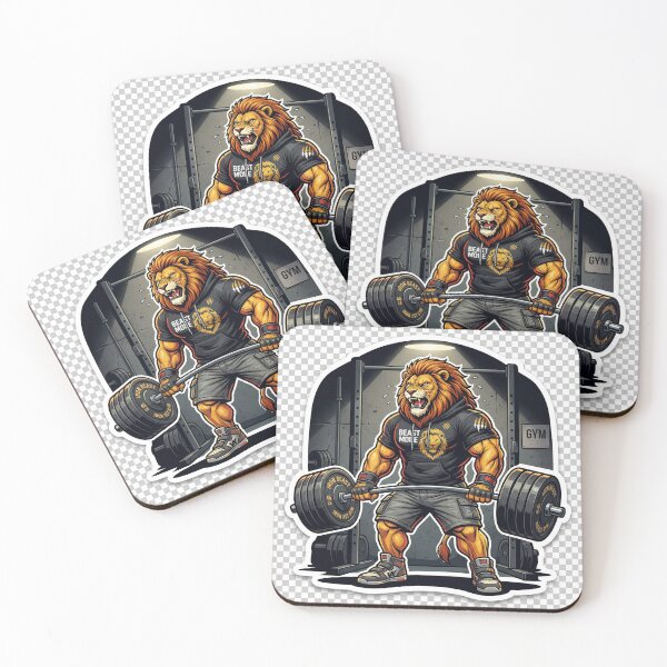 Item preview, Gym Lion Sticker designed and sold by ArtNestStudio24.