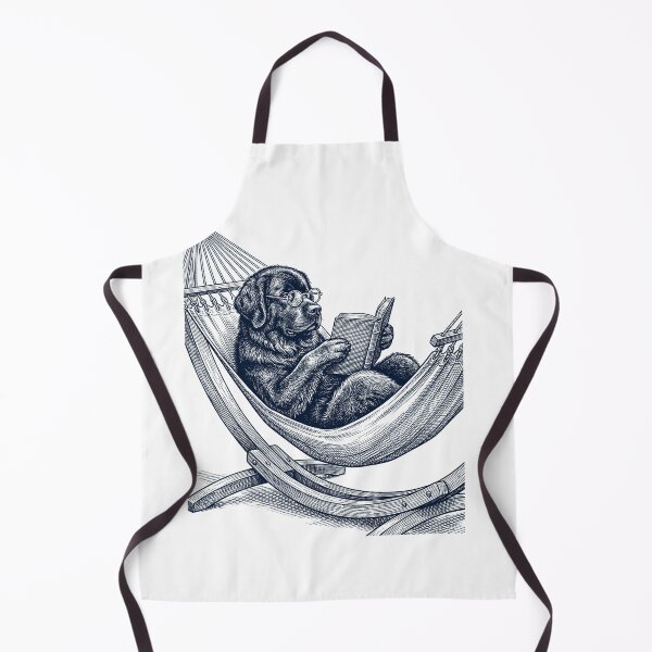 Item preview, Vintage Newfoundland Reading Book Summer Hammock Dog Lover designed and sold by DoodleTortle.