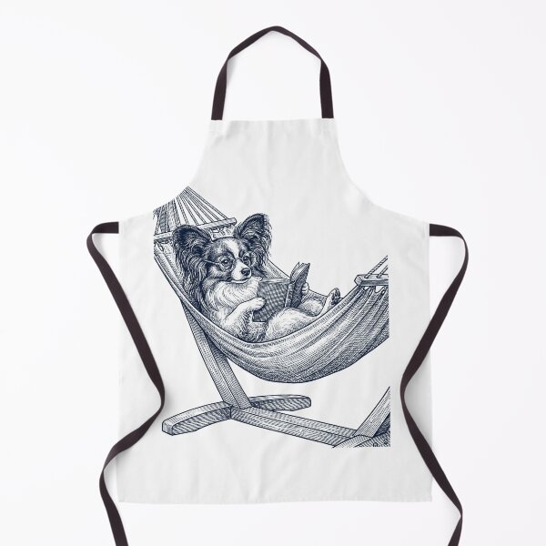 Item preview, Vintage Papillon Reading Book Summer Hammock Dog Lover designed and sold by DoodleTortle.