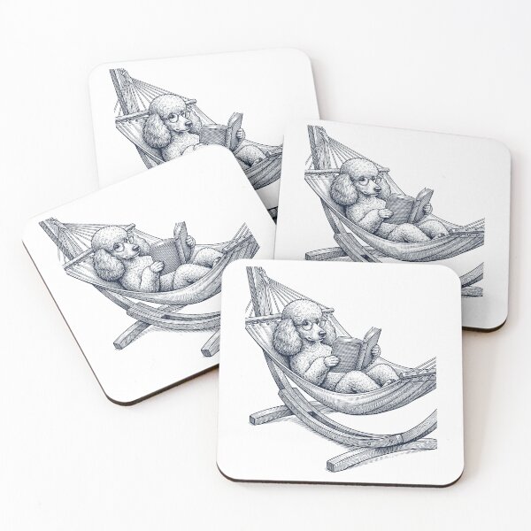 Item preview, Vintage Poodle Reading Book Summer Hammock Dog Lover designed and sold by DoodleTortle.