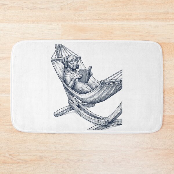 Item preview, Vintage Rhodesian Ridgeback Reading Book Summer Hammock Dog Lover designed and sold by DoodleTortle.