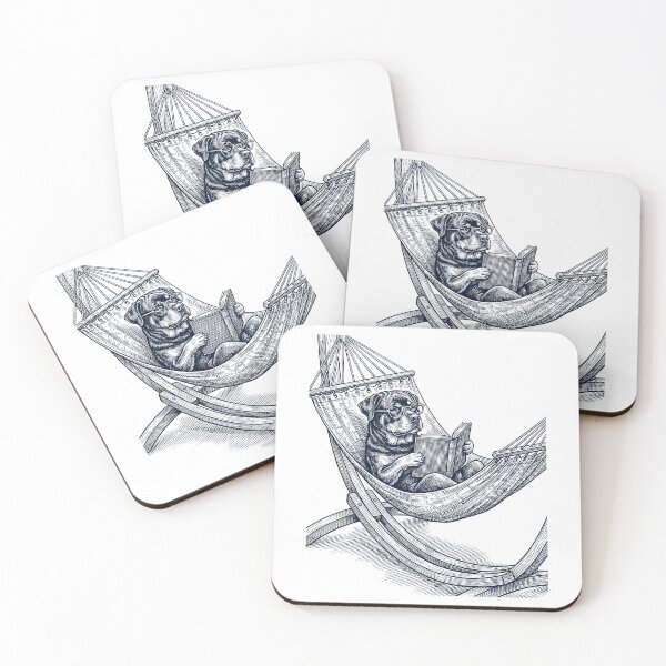 Item preview, Vintage Rottweiler Reading Book Summer Hammock Dog Lover designed and sold by DoodleTortle.