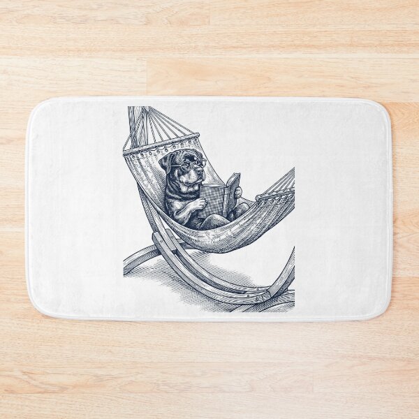 Item preview, Vintage Rottweiler Reading Book Summer Hammock Dog Lover designed and sold by DoodleTortle.