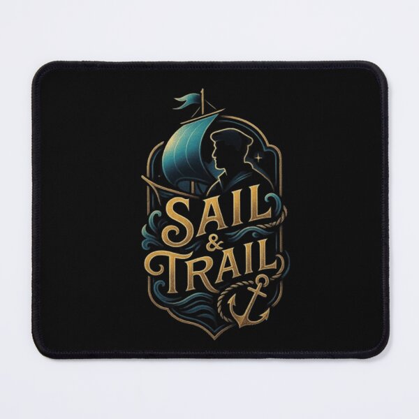 Item preview, Sail & Trail Sailing Design, Sailor Shirt, Nautical Boat, Ocean Adventure, Yacht Life, Marine Navigation, Captain Gift designed and sold by Typologystudios.
