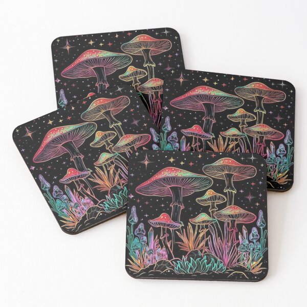 Item preview, Beautiful Cosmic glow mushroom designed and sold by NivyasArtistry.