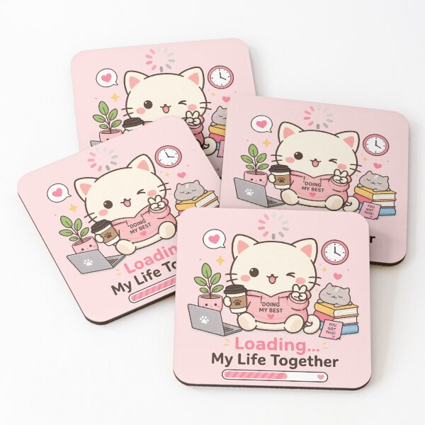 Item preview, Funny Cat Loading My Life Together Meme designed and sold by ARTISTRYHOME-27.