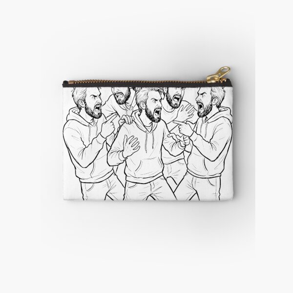 Item preview, Me Vs Me Internal Conflict Funny Overthinking Drawing designed and sold by LowBattery Social Club.