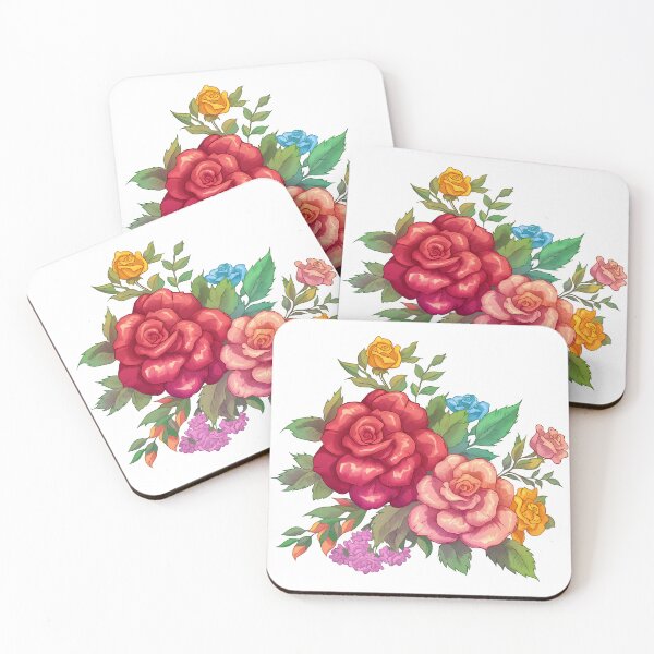 Item preview, Multi-Color Rose Bouquet - Vibrant Romantic Floral Art Print designed and sold by DesignArtist.ia.