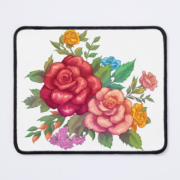 Item preview, Multi-Color Rose Bouquet - Vibrant Romantic Floral Art Print designed and sold by DesignArtist.ia.