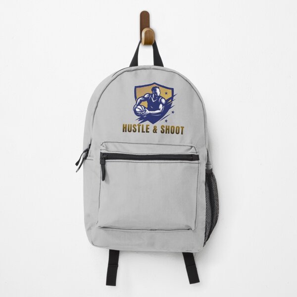 Item preview, Hustle and Shoot Basketball Shield Emblem designed and sold by LoudVictory.