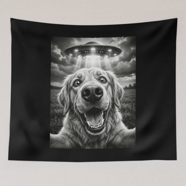 Item preview, Vintage Golden Retriever UFO Alien Dog Mom Dad Lover designed and sold by TerryConnells.