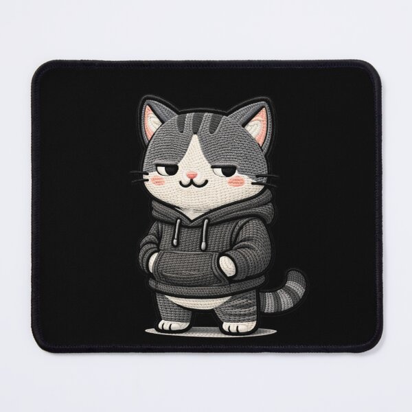 Item preview, Street Style Cat Cool Aesthetic | Trendy Kawaii Animal Embroidery Style designed and sold by ColorSplash123.