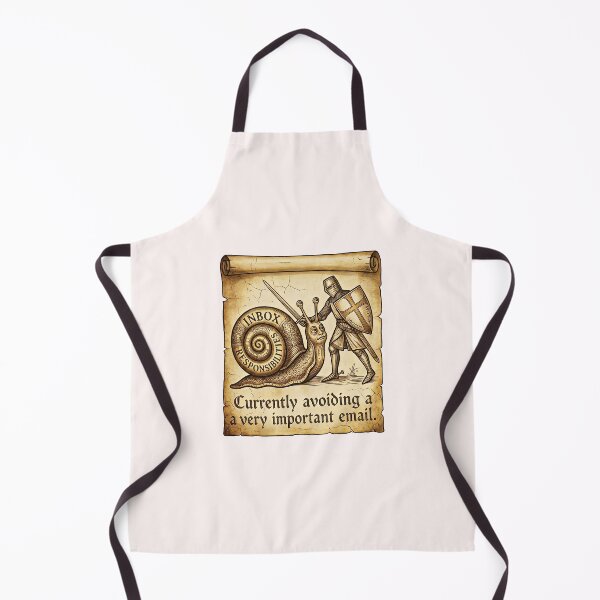 Item preview, Currently Avoiding a Very Important Email - Funny Medieval Knight & Snail Meme designed and sold by SylwiaPrint.