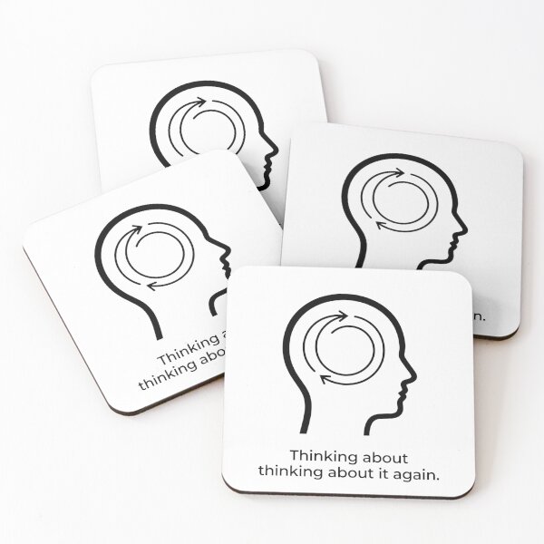 Item preview, Thinking About Thinking Again Infinite Loop Icon designed and sold by LowBattery Social Club.