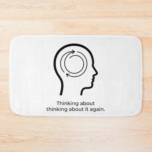 Item preview, Thinking About Thinking Again Infinite Loop Icon designed and sold by LowBattery Social Club.