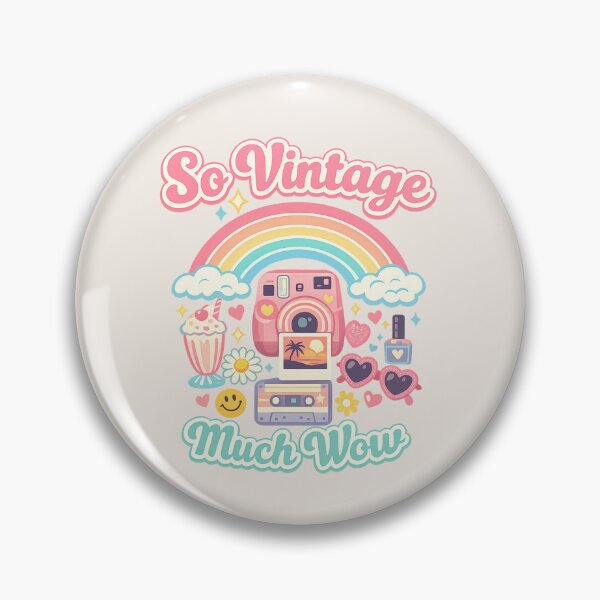 Item preview, So Vintage Much Wow | Cheugy Aesthetic Pastel Retro Sarcastic Icon designed and sold by PopCulturePixel.