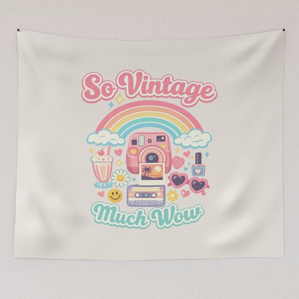 Item preview, So Vintage Much Wow | Cheugy Aesthetic Pastel Retro Sarcastic Icon designed and sold by PopCulturePixel.