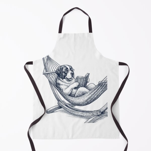 Item preview, Vintage Saint Bernard Reading Book Summer Hammock Dog Lover designed and sold by DoodleTortle.
