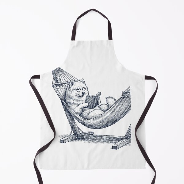 Item preview, Vintage Samoyed Reading Book Summer Hammock Dog Lover designed and sold by DoodleTortle.