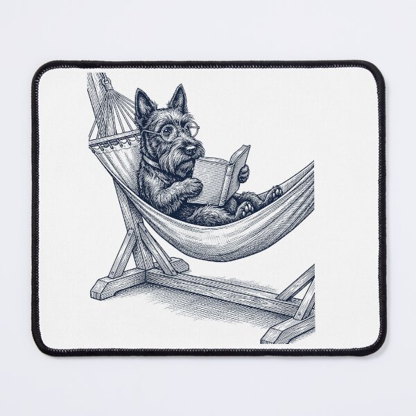 Item preview, Vintage Scottish Terrier Reading Book Summer Hammock Dog Lover designed and sold by DoodleTortle.