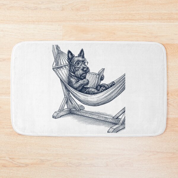 Item preview, Vintage Scottish Terrier Reading Book Summer Hammock Dog Lover designed and sold by DoodleTortle.