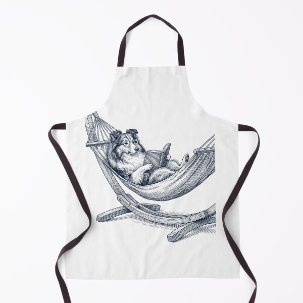 Item preview, Vintage Shetland Sheepdog Reading Book Summer Hammock Dog Lover designed and sold by DoodleTortle.