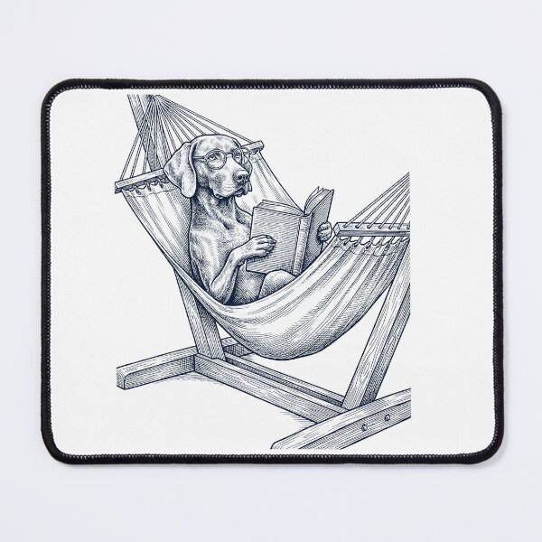 Item preview, Vintage Weimaraner Reading Book Summer Hammock Dog Lover designed and sold by DoodleTortle.