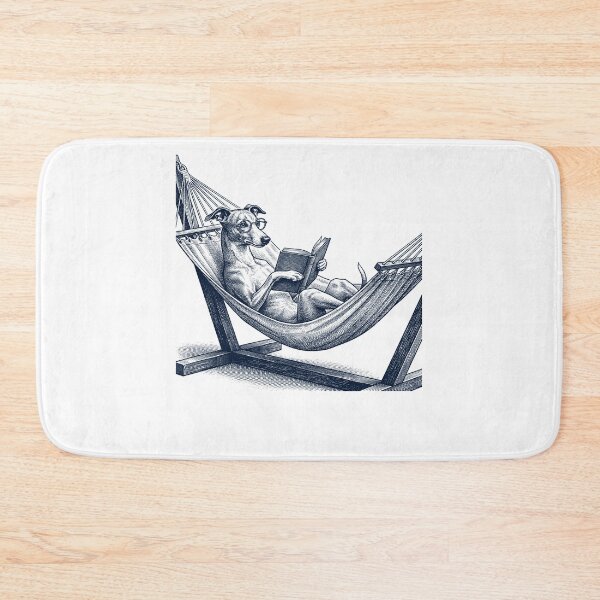 Item preview, Vintage Whippet Reading Book Summer Hammock Dog Lover designed and sold by DoodleTortle.