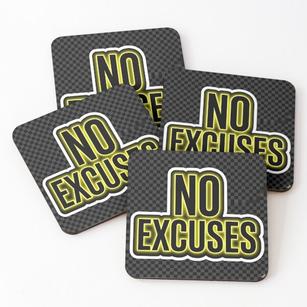 Item preview, No Excuses – Bold Motivation Sticker designed and sold by ArtNestStudio24.