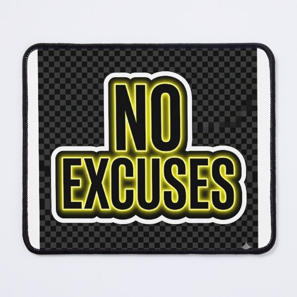 Item preview, No Excuses – Bold Motivation Sticker designed and sold by ArtNestStudio24.