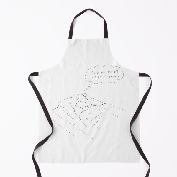 Item preview, No Off Switch Brain Funny Overthinking Sleep Illustration designed and sold by LowBattery Social Club.