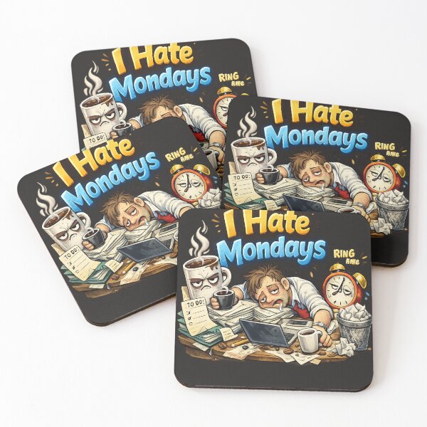Item preview, I Hate Mondays – Funny Office Coffee Humor Design designed and sold by MONO LAB .