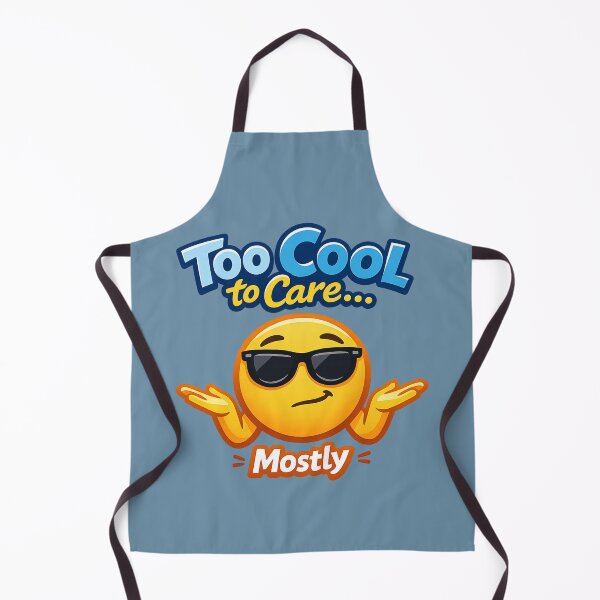 Item preview, Too Cool to Care Mostly | Funny Sunglasses Emoji Shrug Meme designed and sold by PopCulturePixel.