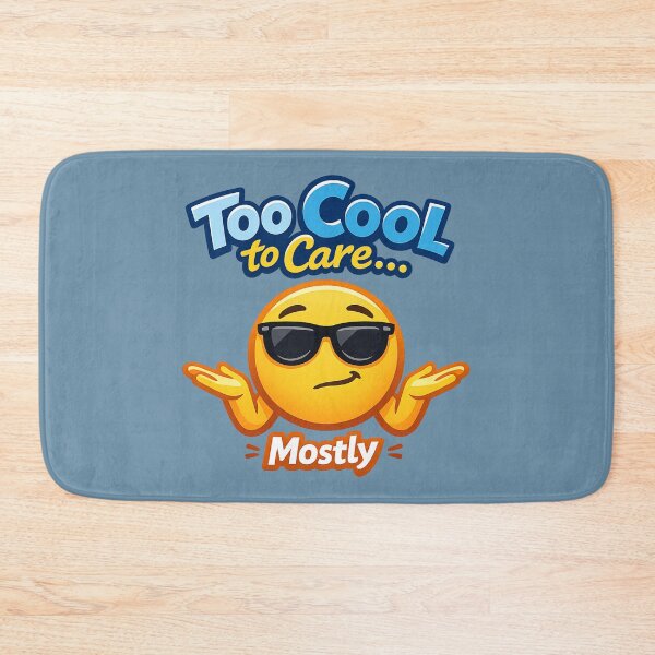 Item preview, Too Cool to Care Mostly | Funny Sunglasses Emoji Shrug Meme designed and sold by PopCulturePixel.