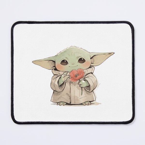Item preview, BABY YODA WITH POPPY FLOWER CUTE GROGU FLORAL AESTHETIC designed and sold by LIS AND MELIVERSO.