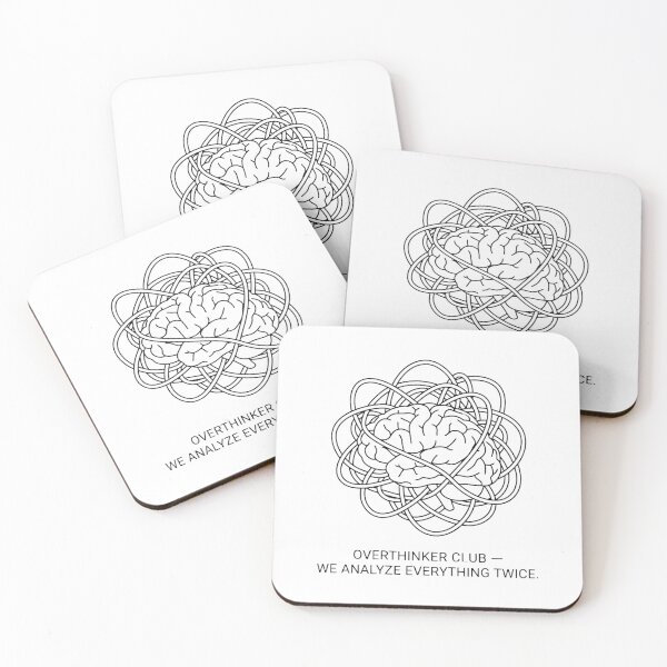 Item preview, Overthinker Club We Analyze Everything Twice Brain Logo designed and sold by LowBattery Social Club.